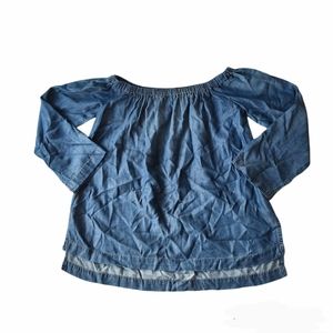 Cloth&Stone Womens Chambray Off The Shoulder Top S